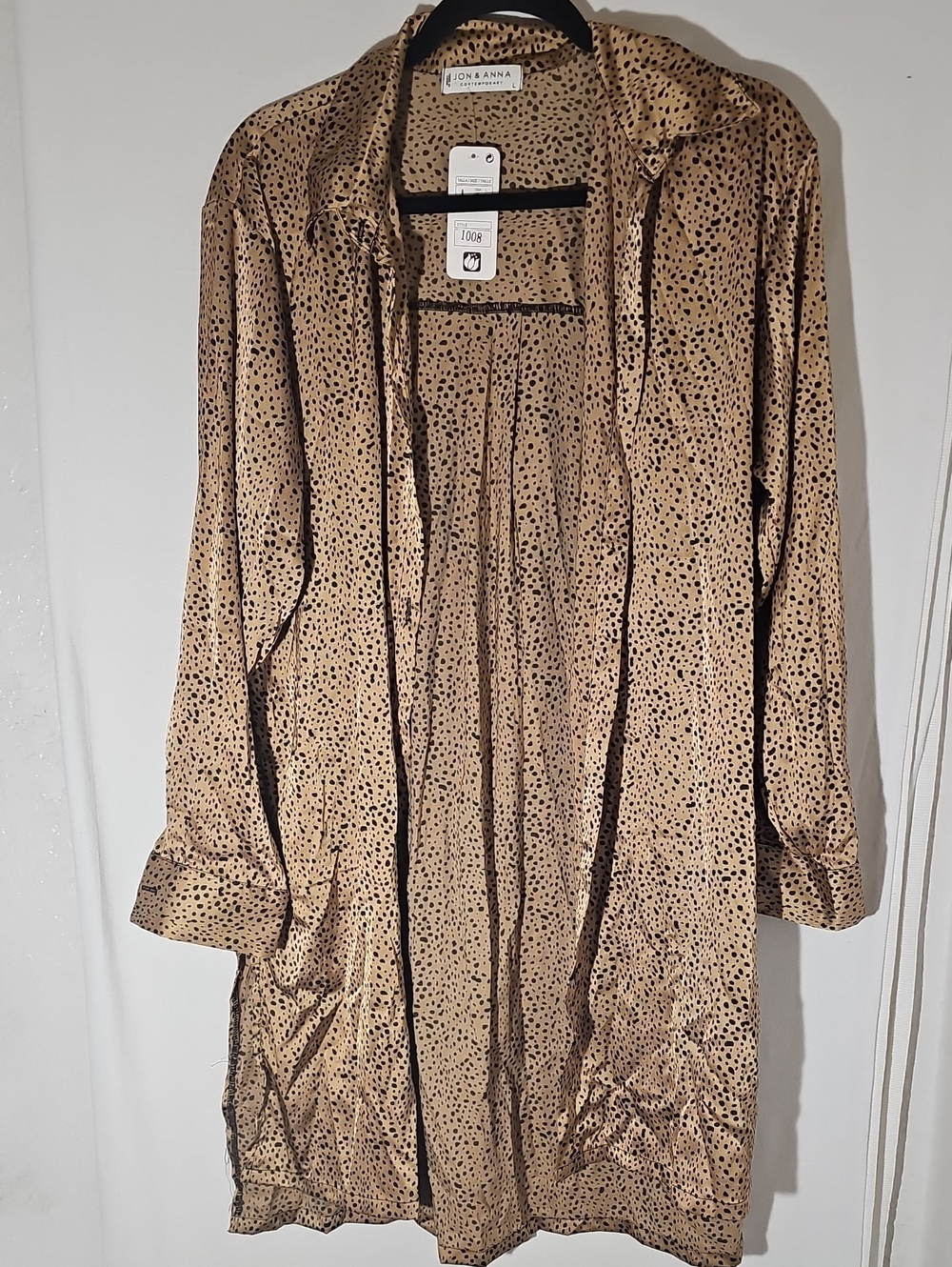 Jon & Anna Beige Leopard-Print Blouse